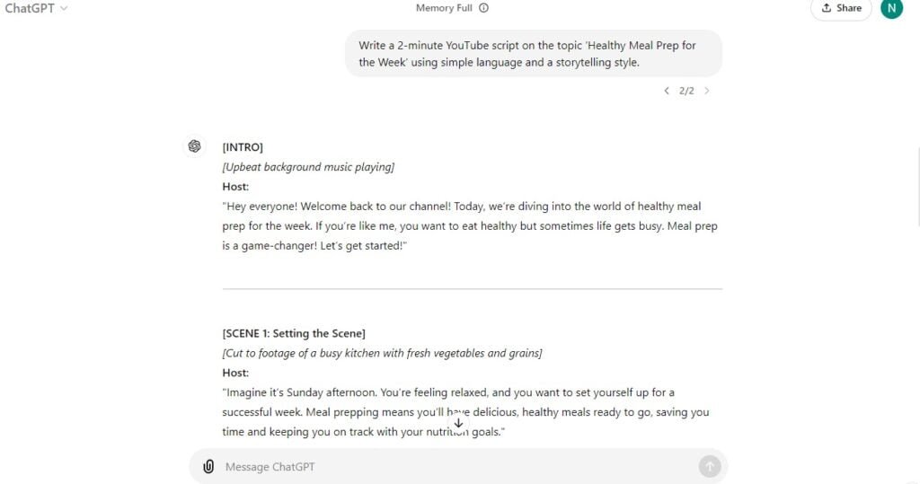 How to Make a Faceless YouTube Video Easily 11 Scriptwriting with AI Assistance